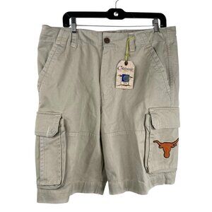 Chiliwear Cargo Shorts Men's Khaki Tan 34 Texas Longhorns NWT